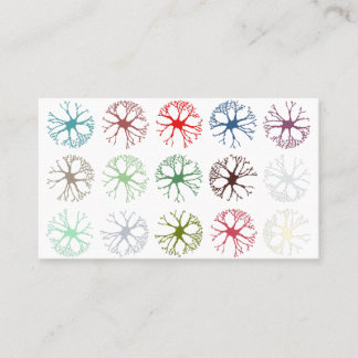 Abstract neuronaal multicolor Art Sierkussen Visitekaartje