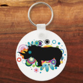Abstract neushoorn sleutelhanger (Voorkant)