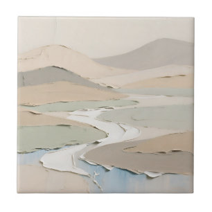 Abstract Neutraal Landschap Tegeltje