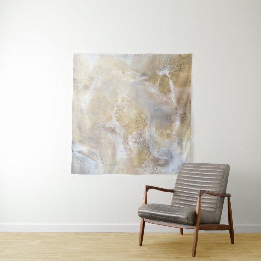 Abstract neutraal schilderij wandwandtapijt wandkleed (In Situ (horizontaal))