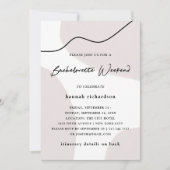 Abstract neutraal | Waterverf Bachelorette Weekend Kaart (Voorkant)