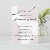 Abstract neutraal | Waterverf Bachelorette Weekend Kaart (Staand voorkant)