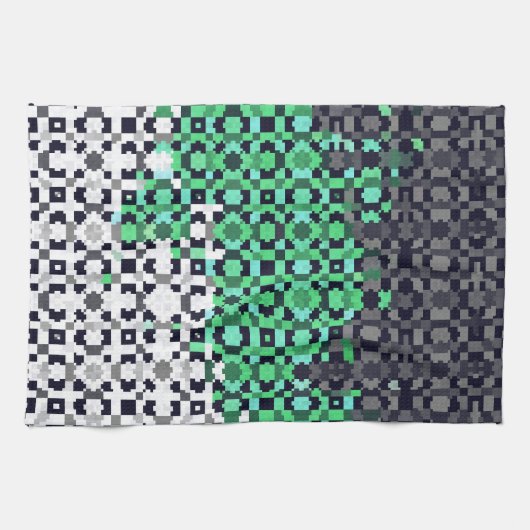 Abstract Neutrois Pride Vlag Theedoek (Horizontaal)