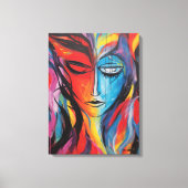 Abstract nevelschilderij canvas afdruk (Voorkant)