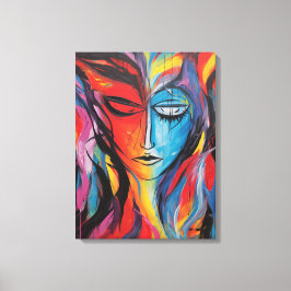 Abstract nevelschilderij canvas afdruk