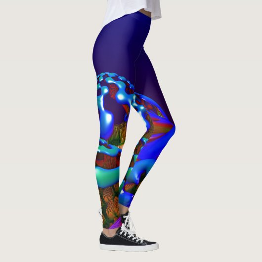 Abstract New age Fractal Ontworpen Leggings (Rechts)
