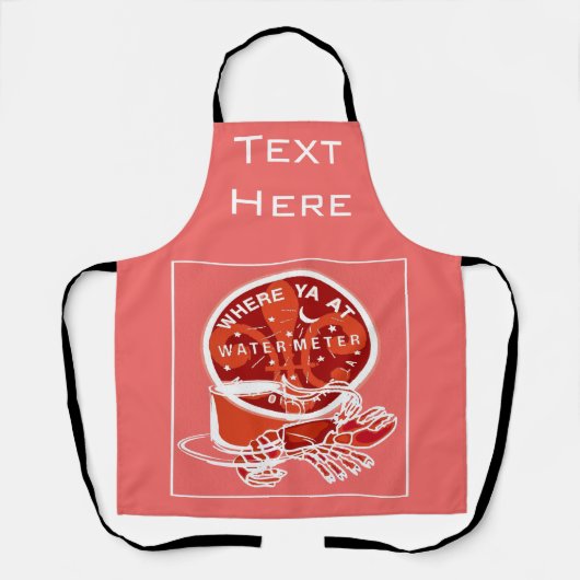 Abstract New Orleans Design tekst toevoegen, Schor Schort (Voorkant)