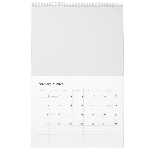 Abstract New Year 2026 Kalender (Feb 2026)