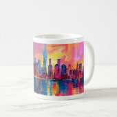 Abstract New York - Design 1 Koffiemok (Voorkant rechts)