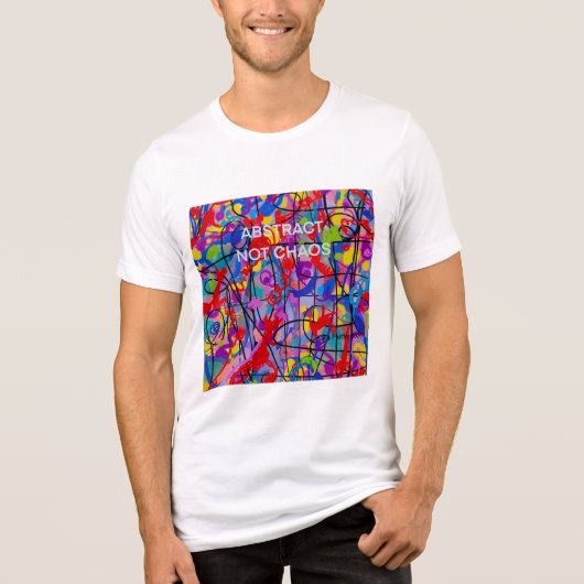 Abstract Niet Chaos Tri-Blend Shirt (Voorkant)