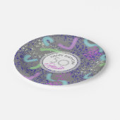 Abstract, niet-gepersonaliseerd 50th Birthday P Bo Papieren Bordje (Gekanteld)