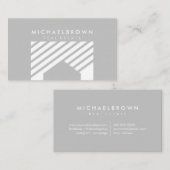 Abstract nieuw huis dat onroerend goed verplaatst visitekaartje (Voorkant / Achterkant)