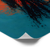 Abstract Nightingale in Color Fields Expressionist Poster (Hoek)