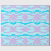 Abstract Noah's Ark Blue Lila Cadeaupapier (Vlak)