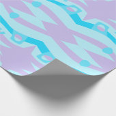 Abstract Noah's Ark Blue Lila Cadeaupapier (Hoek)