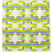 Abstract Noah's Ark Groen Paarse Blauw Douchegordijn (Voorkant)