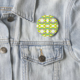 Abstract Noah's Ark Groen Paarse Blauw Ronde Button 5,7 Cm