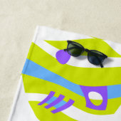 Abstract Noah's Ark Groen Paarse Blauw Strandlaken (In situ)