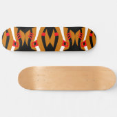 Abstract Noah's Ark Zwart Karamel Rood Wit Persoonlijk Skateboard (Horizontaal)