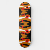 Abstract Noah's Ark Zwart Karamel Rood Wit Persoonlijk Skateboard (Voorkant)