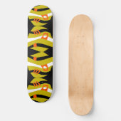 Abstract Noah's Ark Zwart Olijf Sinaasappel Wit Persoonlijk Skateboard (Voorkant)