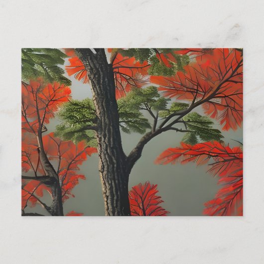 Abstract noordelijk herfst briefkaart (Voorkant)