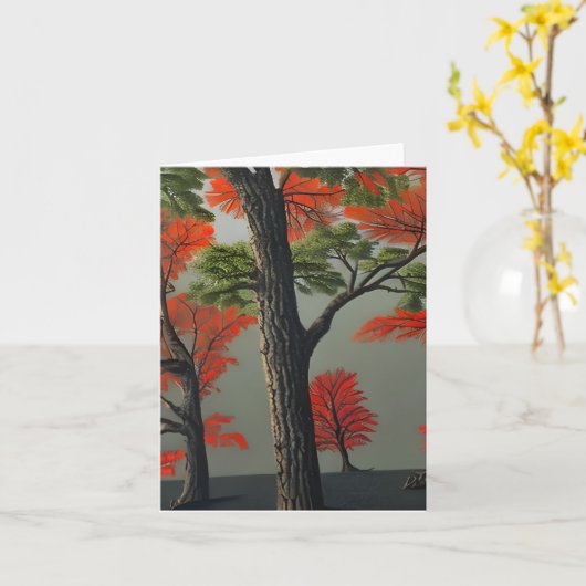 Abstract noordelijk herfst kaart (Gele Bloem)