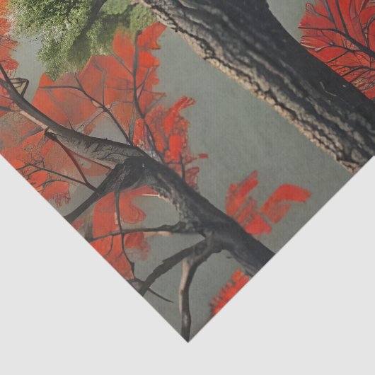 Abstract noordelijk herfst tissuepapier (Detail)