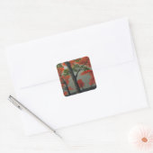Abstract noordelijk herfst vierkante sticker (Envelop)