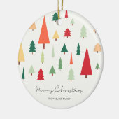 Abstract noordelijk kerstboompatroon keramisch ornament (Links)