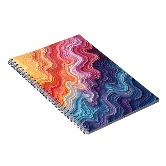 Abstract Notebook colorful Notitieboek (Rechterzijde)