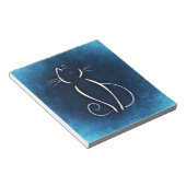 Abstract Notitieblok van witte kat (Schuin)