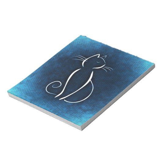 Abstract Notitieblok van witte kat (Linkerzijde)