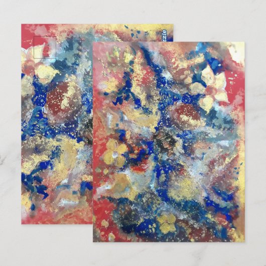 Abstract nr. 1 briefkaart (Voorkant / Achterkant)