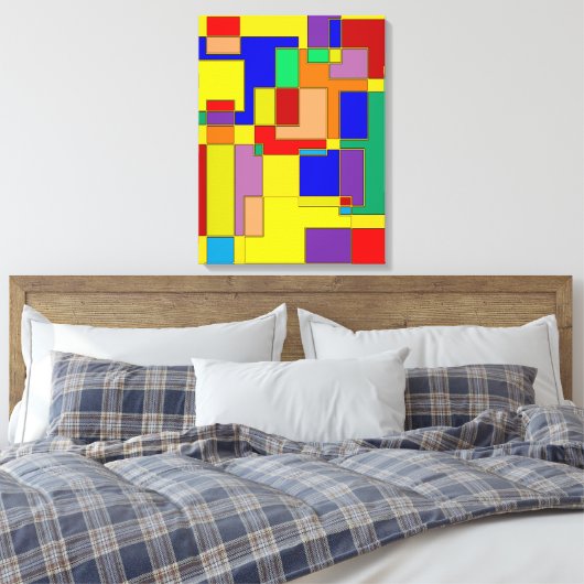 Abstract nr. 26 canvas afdruk (Insitu (Slaapkamer))