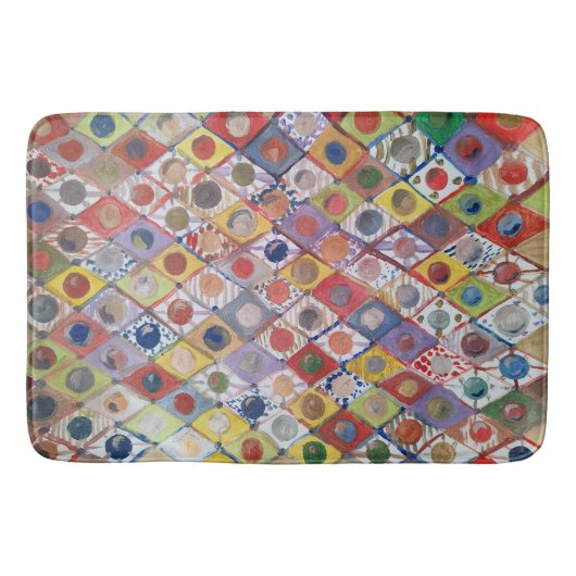 Abstract nr 4 spelen als kinderen Schilderen Badmat (Voorkant)