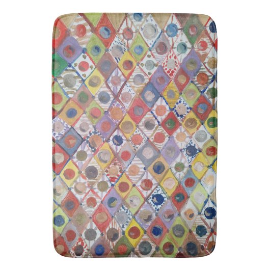 Abstract nr 4 spelen als kinderen Schilderen Badmat (Voorkant Verticaal)