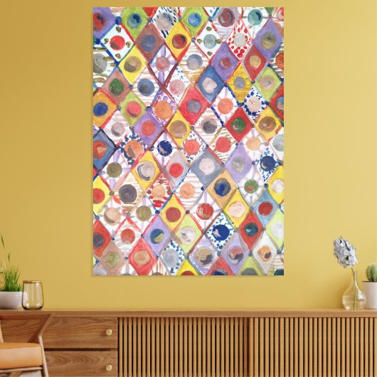 Abstract nr 4 spelen als kinderen Schilderen Canvas Afdruk (Insitu (Woonkamer))