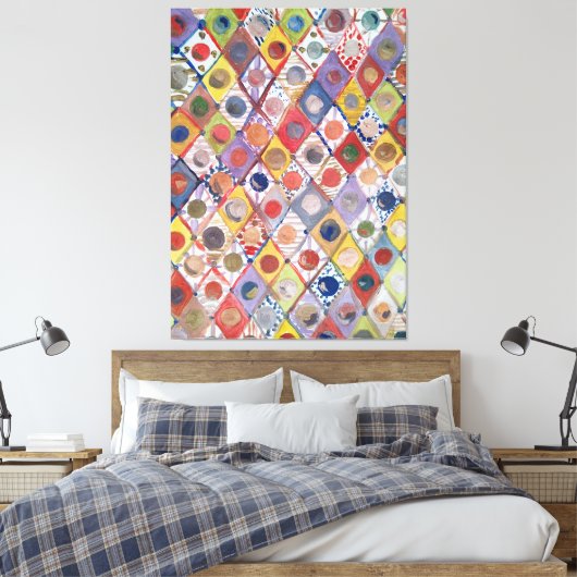 Abstract nr 4 spelen als kinderen Schilderen Canvas Afdruk (Insitu (Slaapkamer))