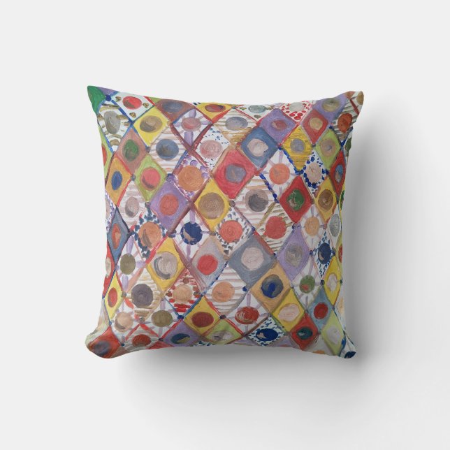 Abstract nr 4 spelen als kinderen Schilderen Kussen (Voorkant)