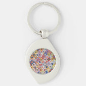 Abstract nr 4 spelen als kinderen Schilderen Sleutelhanger (Voorkant)