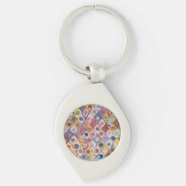 Abstract nr 4 spelen als kinderen Schilderen Sleutelhanger