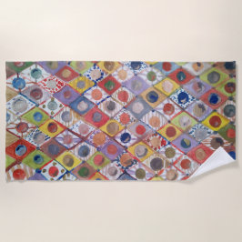 Abstract nr 4 spelen als kinderen Schilderen Strandlaken