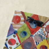 Abstract nr 4 spelen als kinderen Schilderen Strandlaken (In situ)