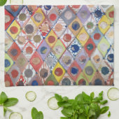 Abstract nr 4 spelen als kinderen Schilderen Theedoek (Gevouwen)