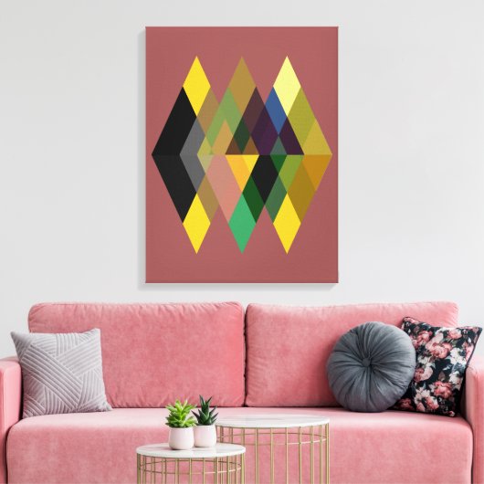 Abstract Nr. 726 Canvas Afdruk (Insitu (Woonkamer))