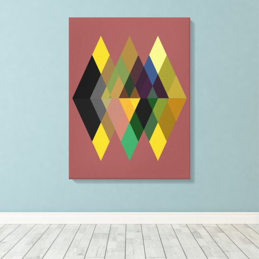 Abstract nr. 726 canvas afdruk (Insitu (Houten vloer))