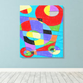 Abstract nr. 750 canvas afdruk (Insitu (Houten vloer))