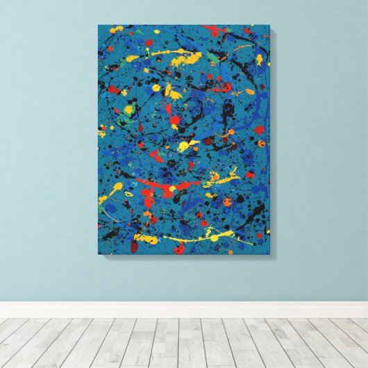 Abstract nr. 902 canvas afdruk (Insitu (Houten vloer))
