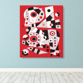 Abstract nr. 953 canvas afdruk (Insitu (Houten vloer))